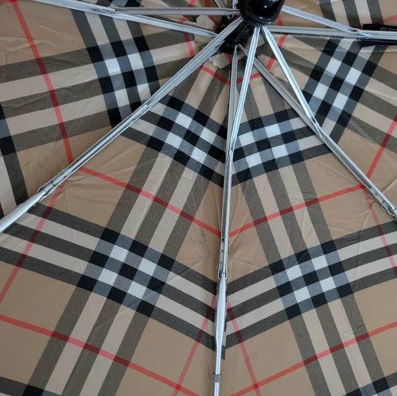 Burberry Vintage Travel Folding Umbrella - Picture 12 of 14